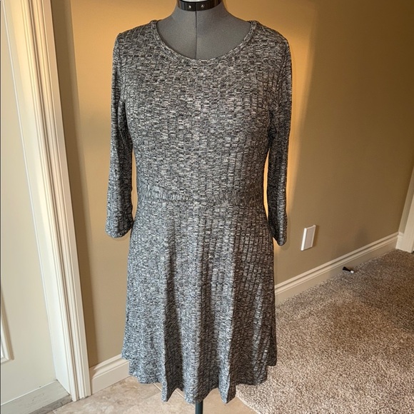 George Gray Ribbed A-Line Sweater Dress Women’s Sz L - Picture 1 of 10